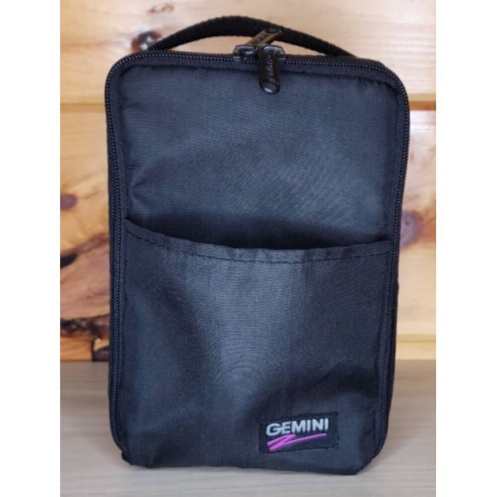 Vintage GEMINI 12 CD Carrying Case Black Nylon Strap Storage Logic 1993 Made USA